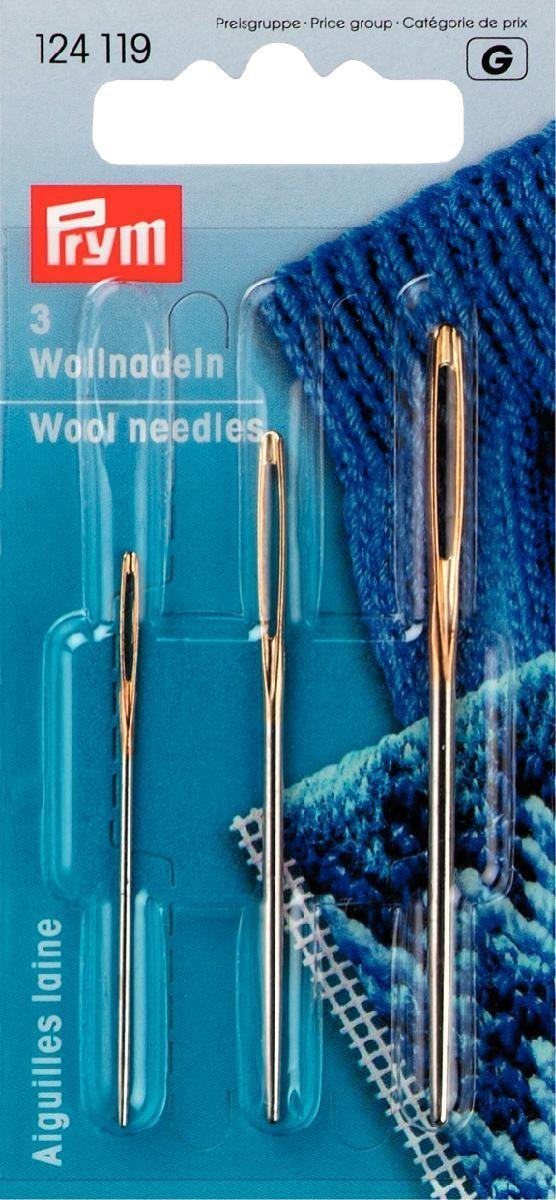 2 Woll und Smyrnanadeln von Prym silberfarbig 124119 